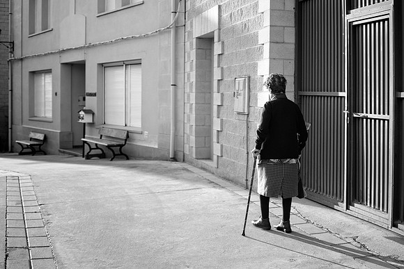 Woman With Cane